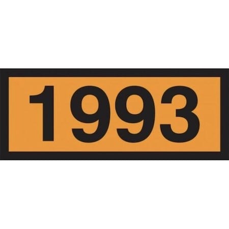 Accuform ORANGE 4DIGIT PANEL 1993 FLAMMABLE MPR615VS MPR615VS